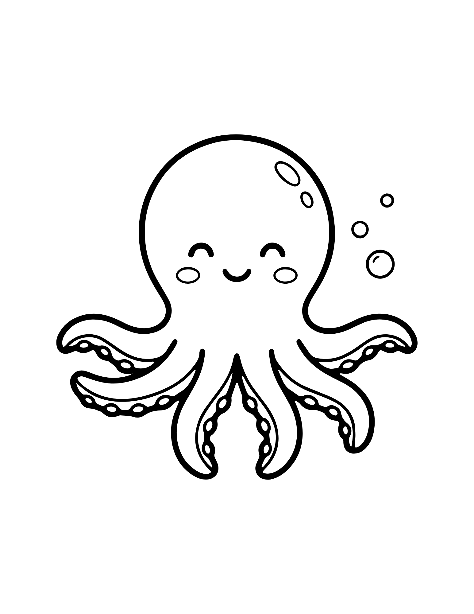 Coloriage poulpe du livre Animaux marins