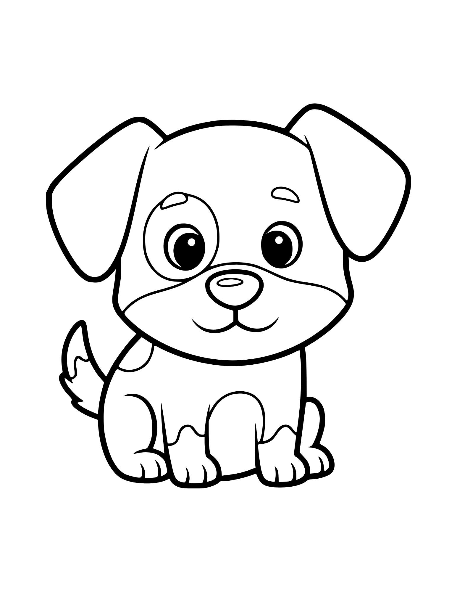 Coloriage chien du livre Animaux mignons
