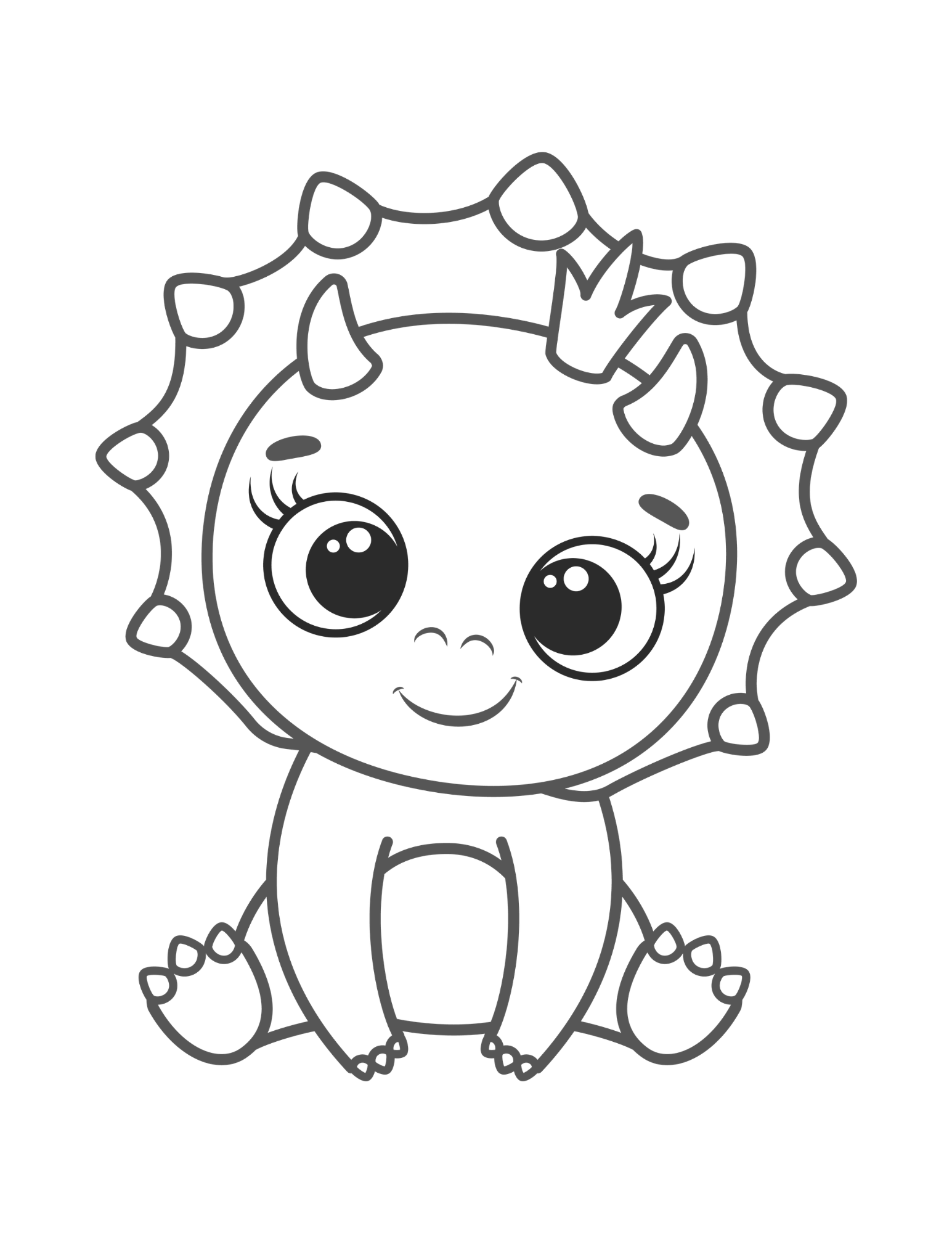 Coloriage bébé dinosaure