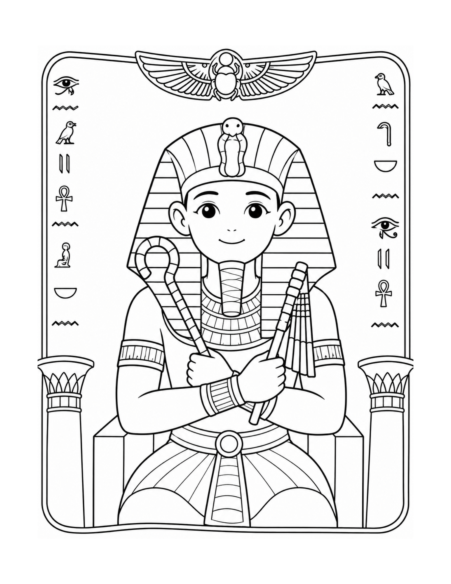 Coloriage pharaon