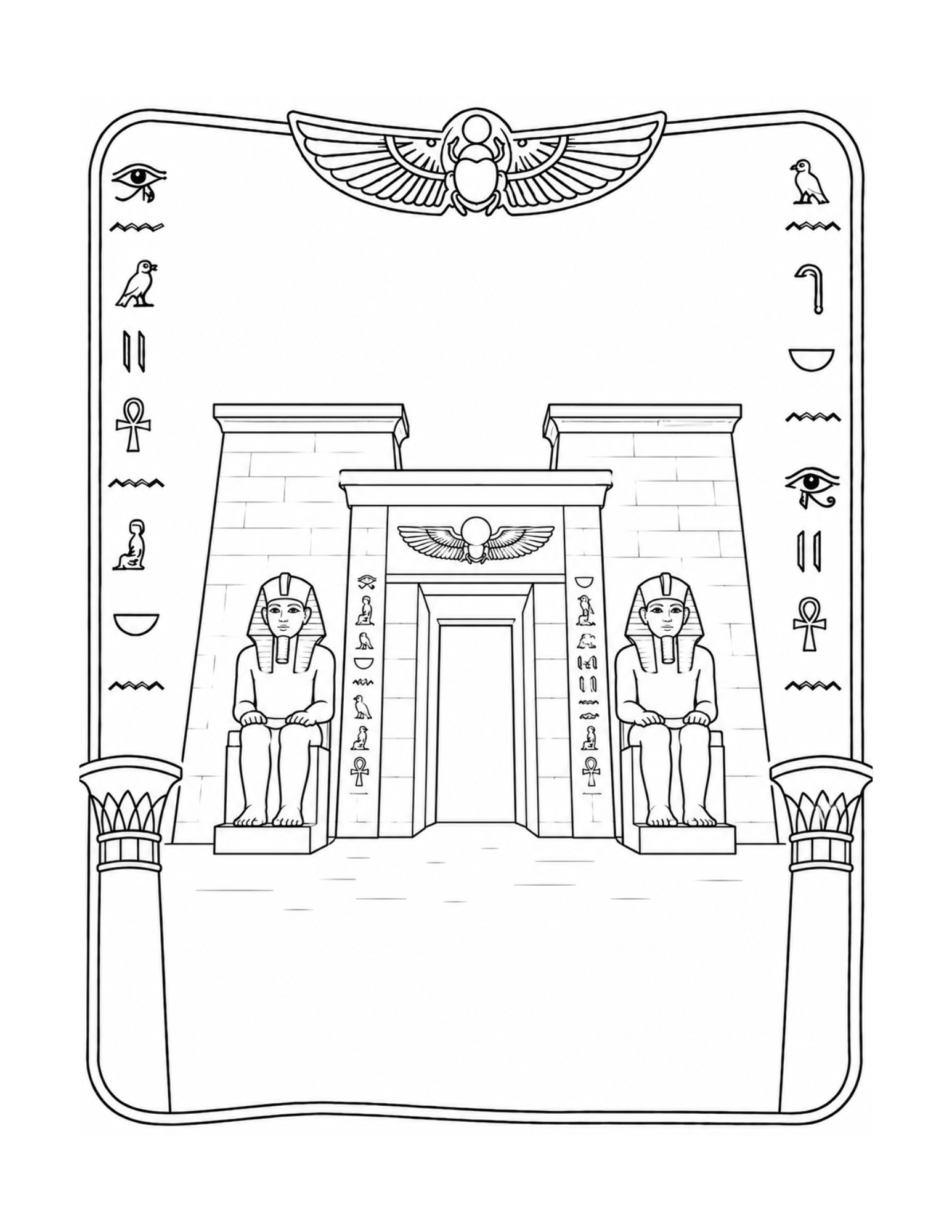 Coloriage temple de Carnac