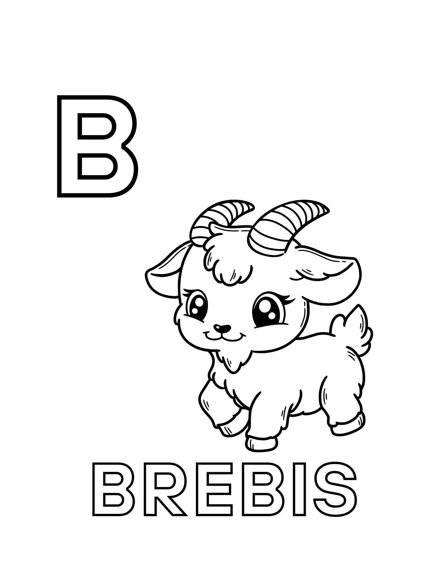 Coloriage brebis du livre La ferme
