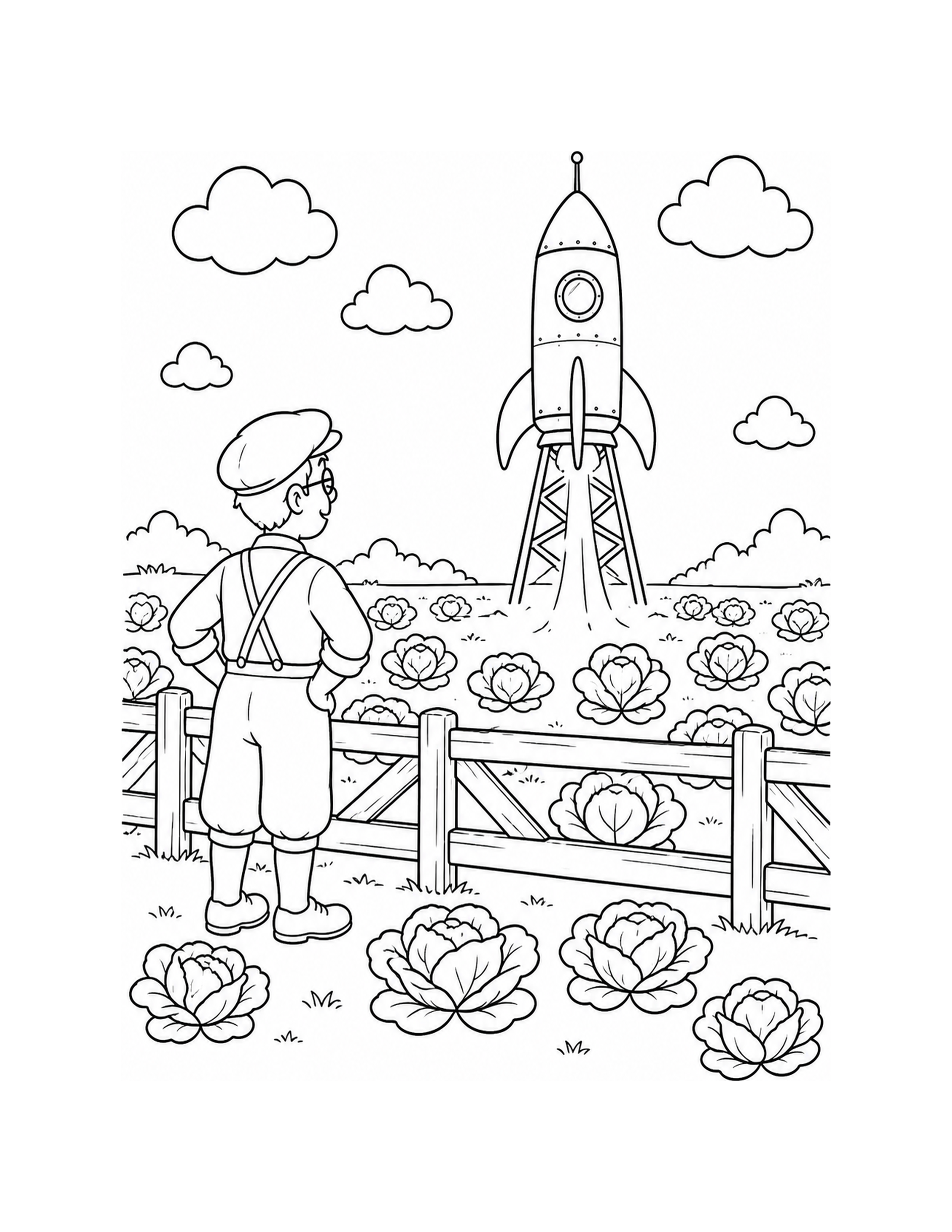 Coloriage d’une première fusée à carburant liquide