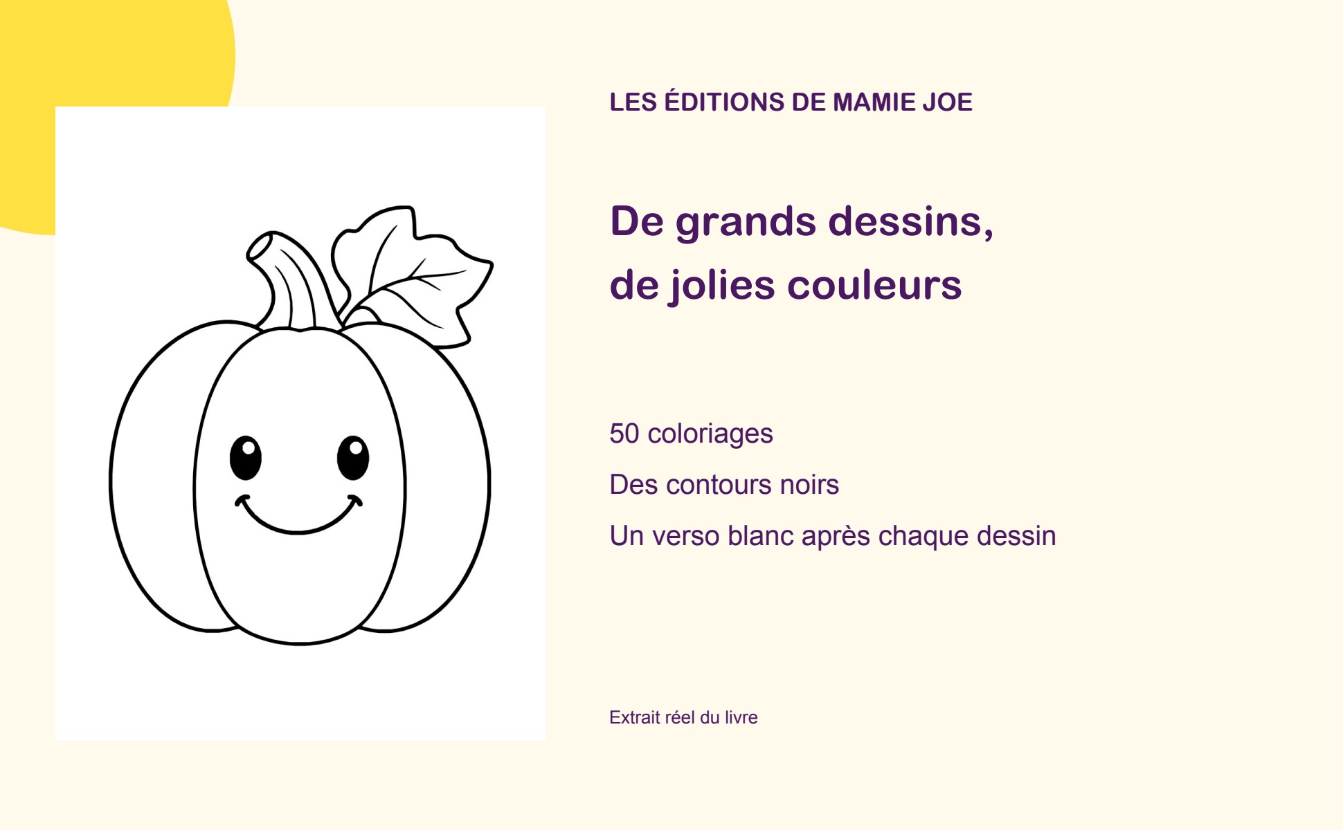 50 grands dessins à colorier — extrait réel du livre