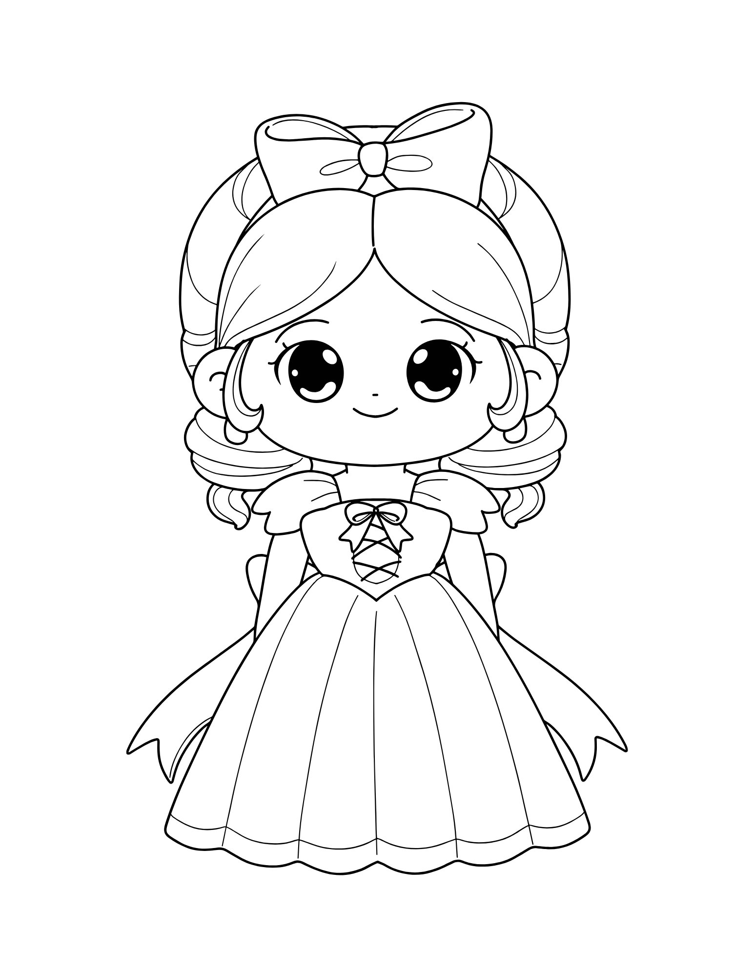 Coloriage princesse du livre Princesses