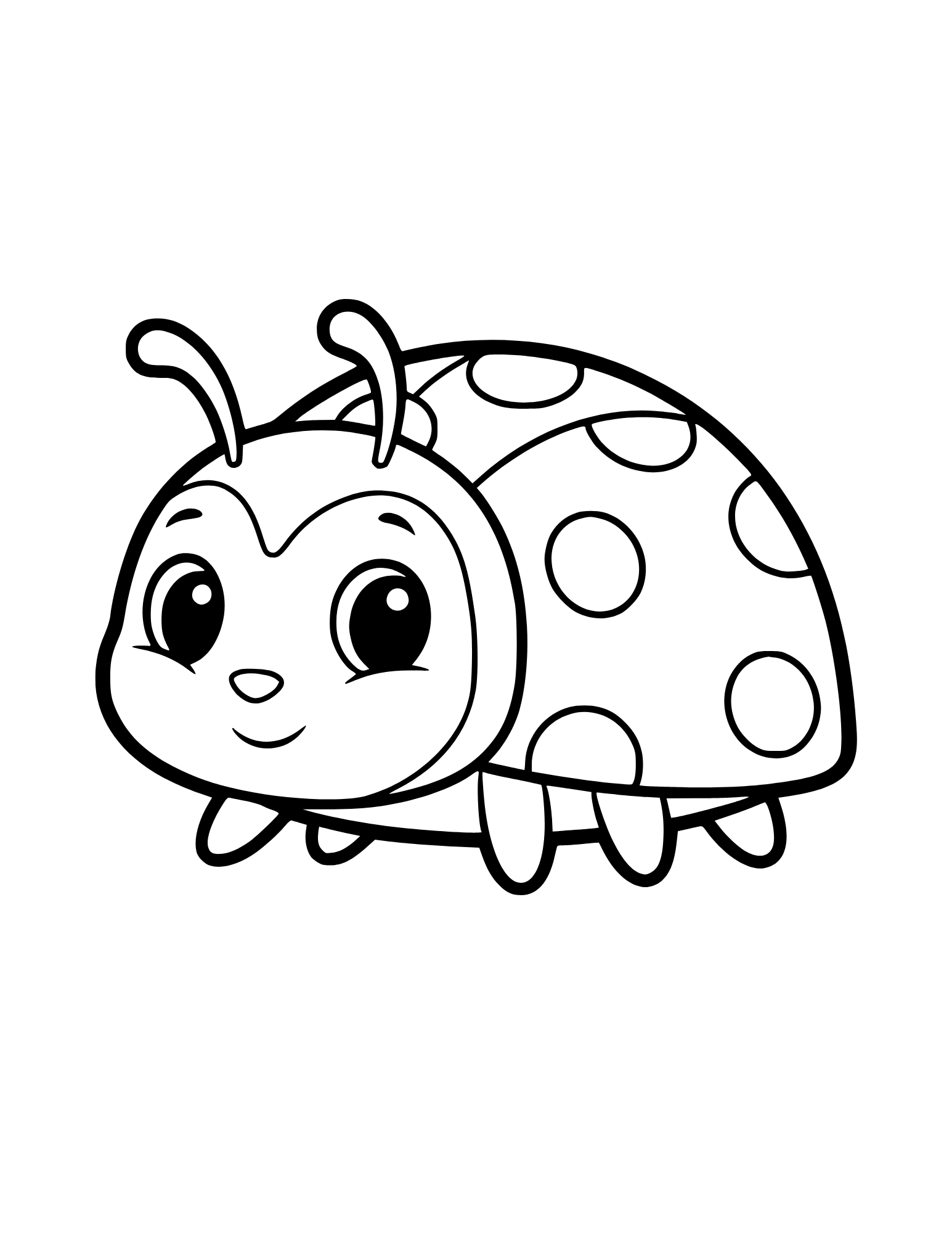 Coloriage coccinelle du livre Mon tout premier livre de coloriage