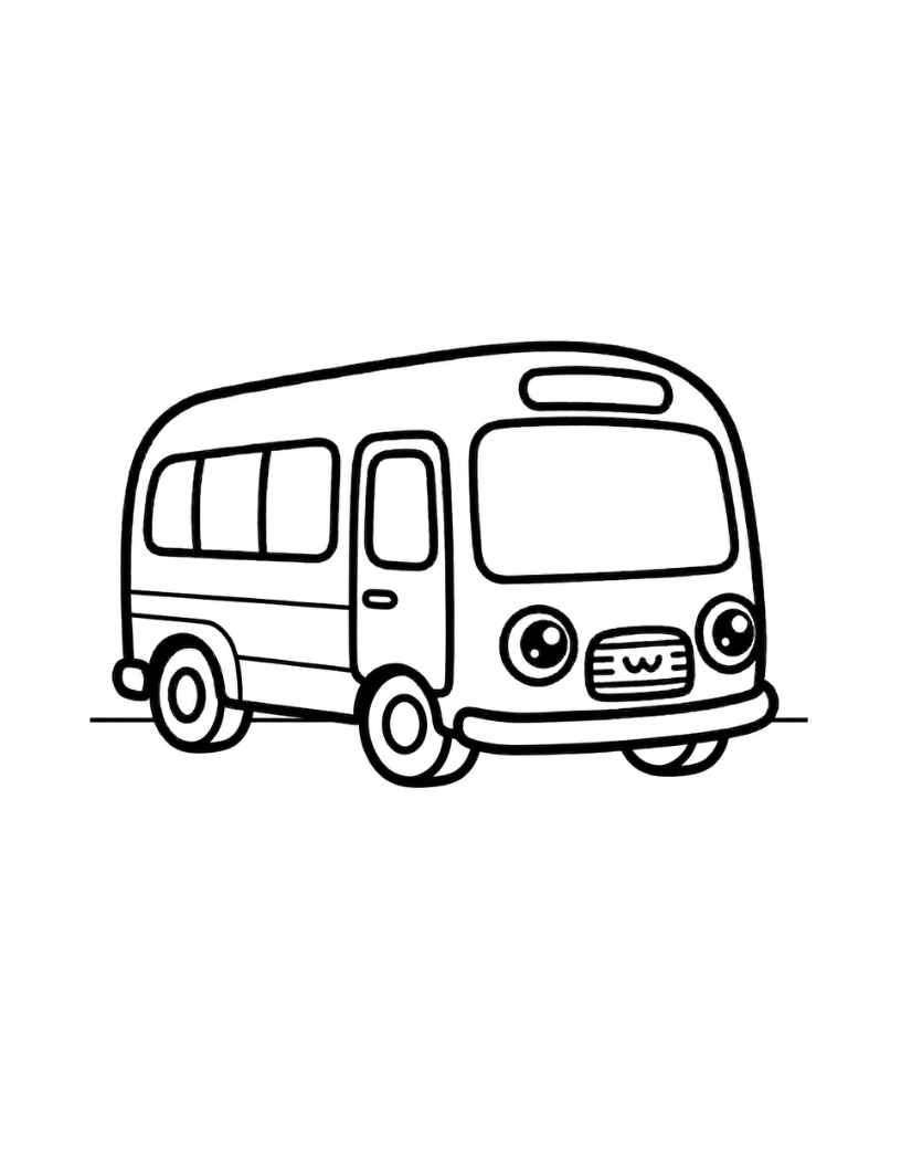 Coloriage bus du livre Véhicules