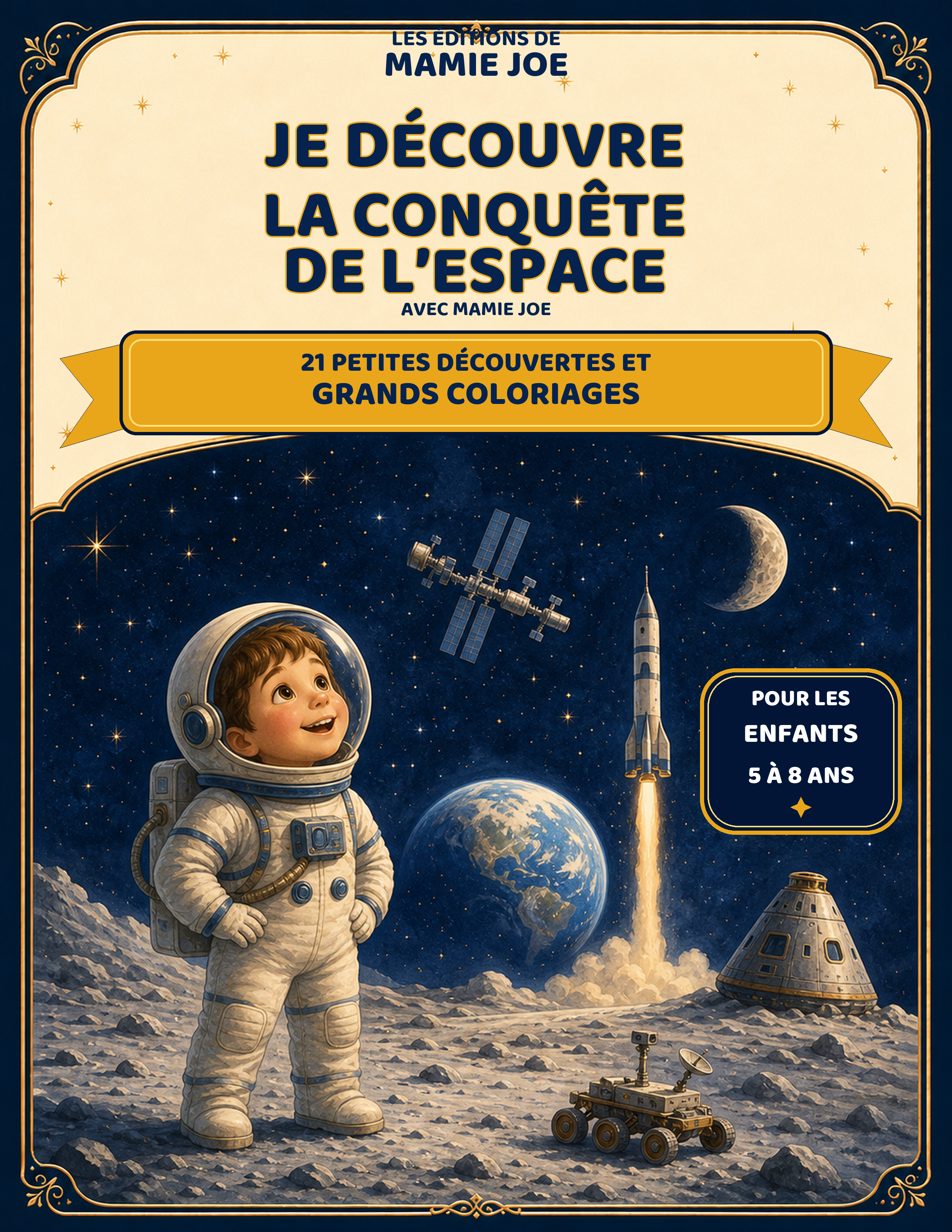 Couverture Je découvre la conquête de l’espace avec Mamie Joe
